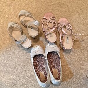 Vaneli Pink and Cream Heels Trio
